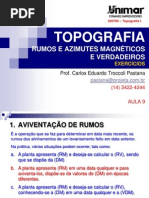 200784-ToPOGRAFIA I - AULA 09 - Rumo e Azimutes Magntricos e Verdadeiros - 2