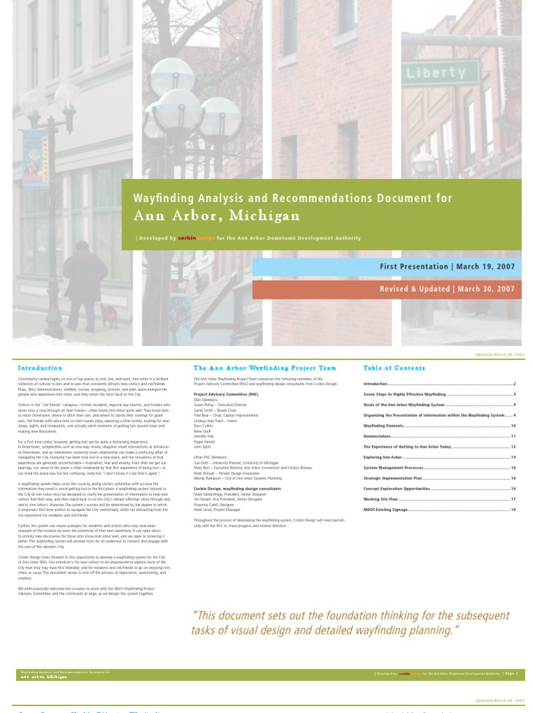 Ann Arbor Wayfinding Analysis Report | PDF | Information | Traffic