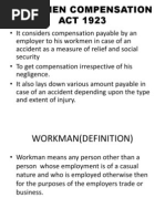 Workmen Compensation Act