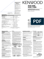 KAC-849 KAC-749S: Instruction Manual