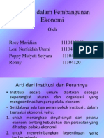 Institusi Dalam Pembangunan Ekonomi