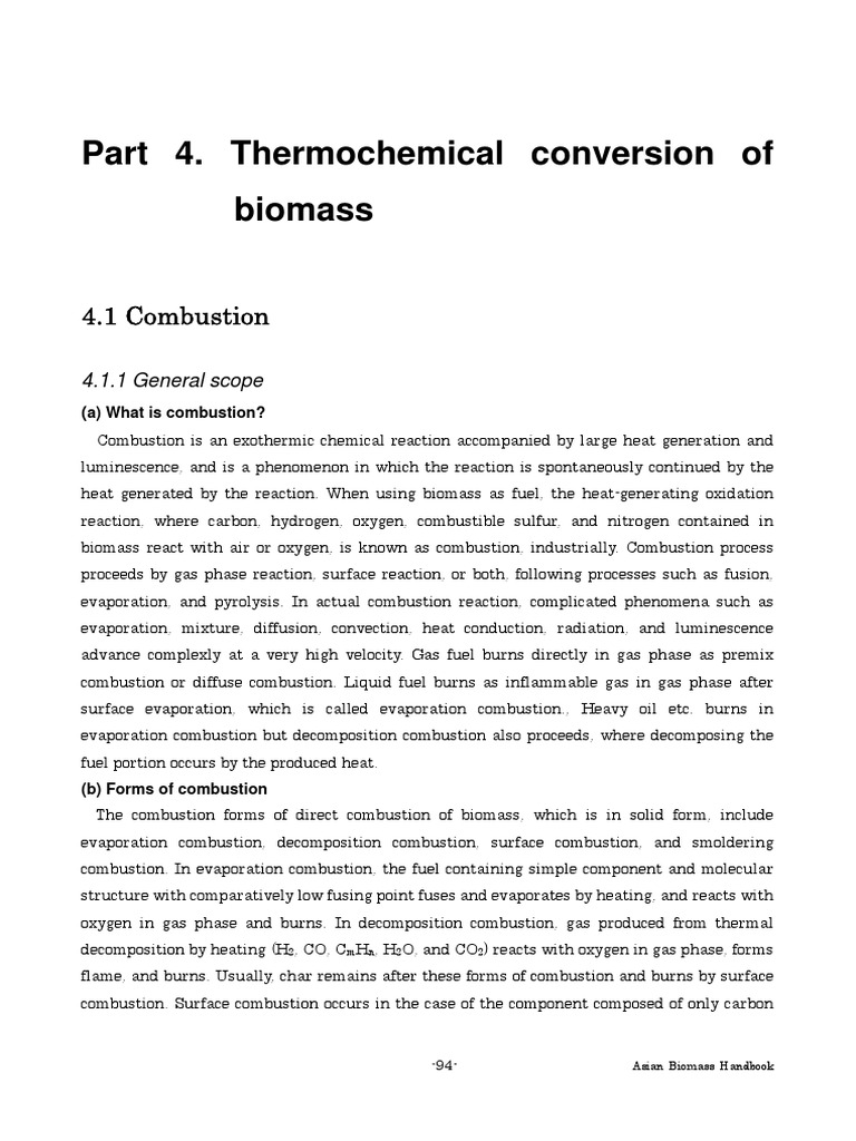 Thermochemical Conversion of Biomass | PDF | Home & Garden