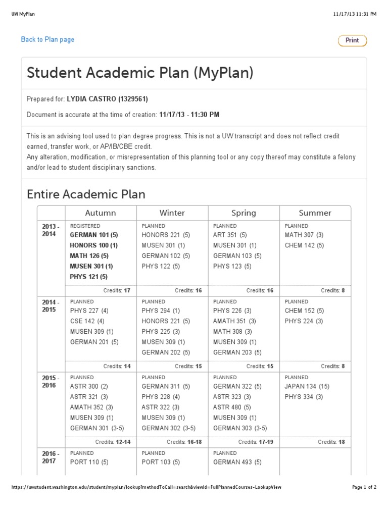 Uw Myplan | PDF | Teaching Methods & Materials