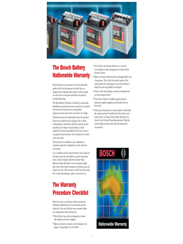 Bosch Technical Manual for LAB Battery (Electricity) Battery Charger