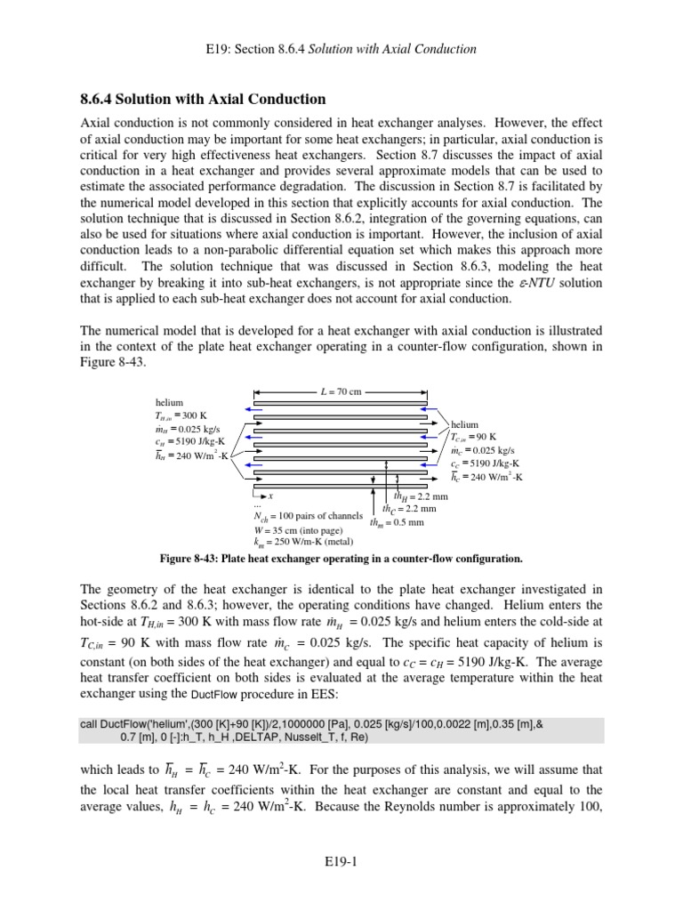 Axial Conduction in Heat Exchangers | PDF | Thermal Conduction | Heat ...