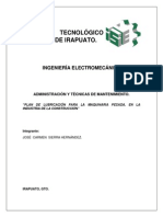 Plan de Lubricación