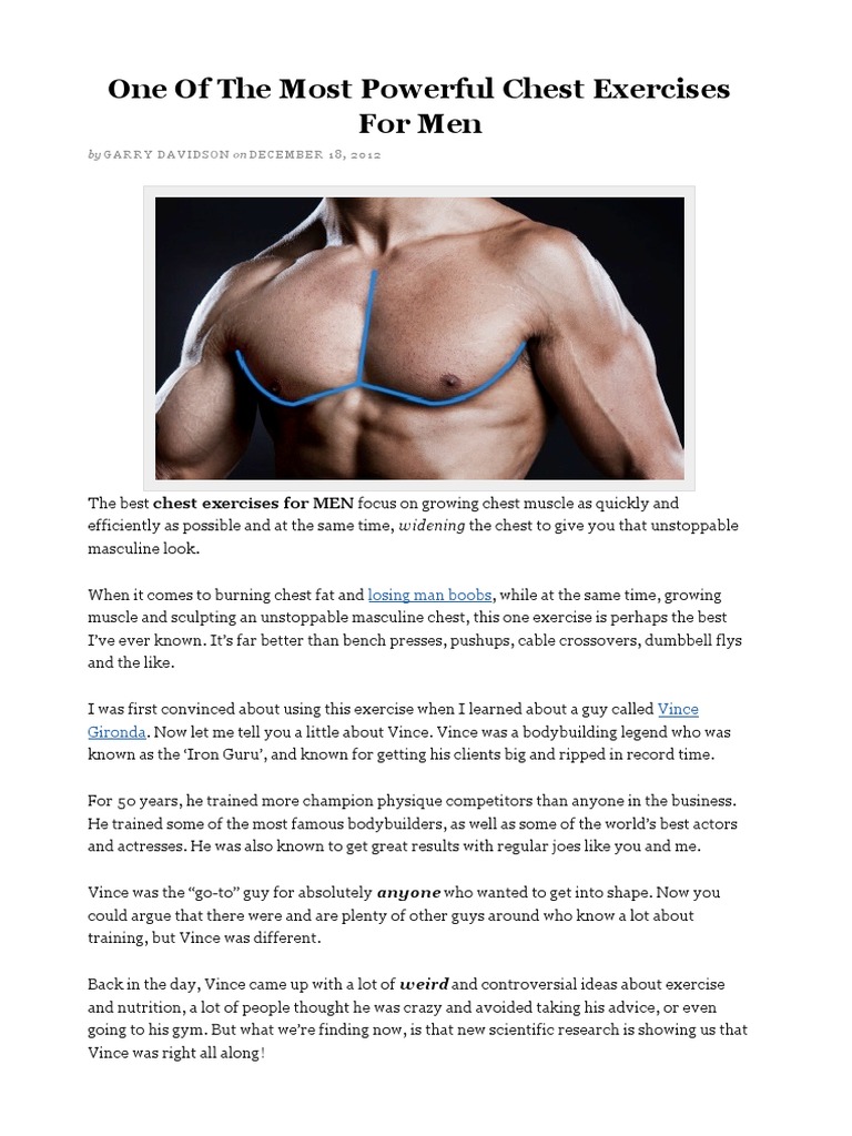 One of The Most Powerful Chest Exercises For Men PDF
