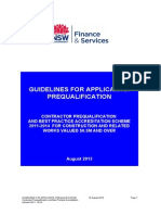 Guidelines For Applicants: Prequalification