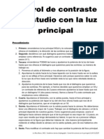 Control de Contraste en Estudio Con Luz Principal