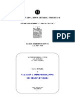 Cultura e Amministrazione Dei Beni Culturali 2013-2014