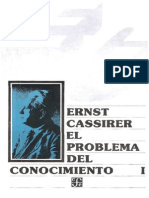 Cassirer El Problema Del Conocimiento I en La Filosofia y en La Ciencia Moderna, I El Renacer Del Problema Del Conocimiento. El Descubrimiento Del Concepto de L