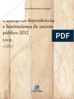 Catalogo de Dependencias en MexicoCADIIP_2012