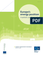 Europe's energy position, markets and supply