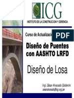 Diseño de losa puente Yanayacu con análisis estructural SAP2000