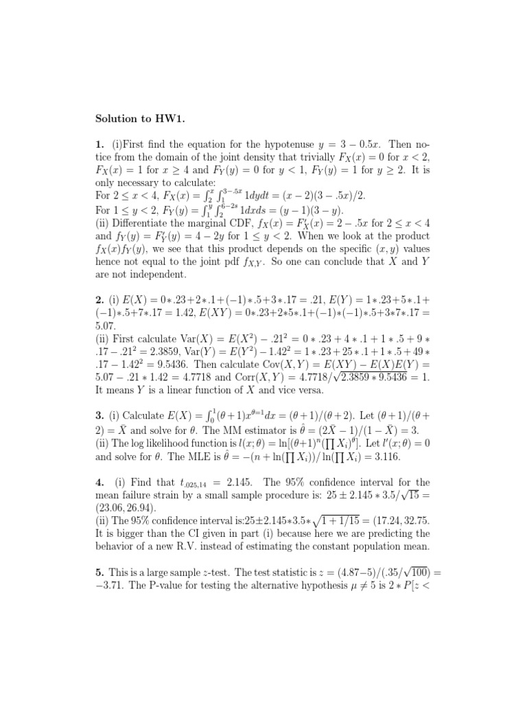 HW1 Soln | PDF