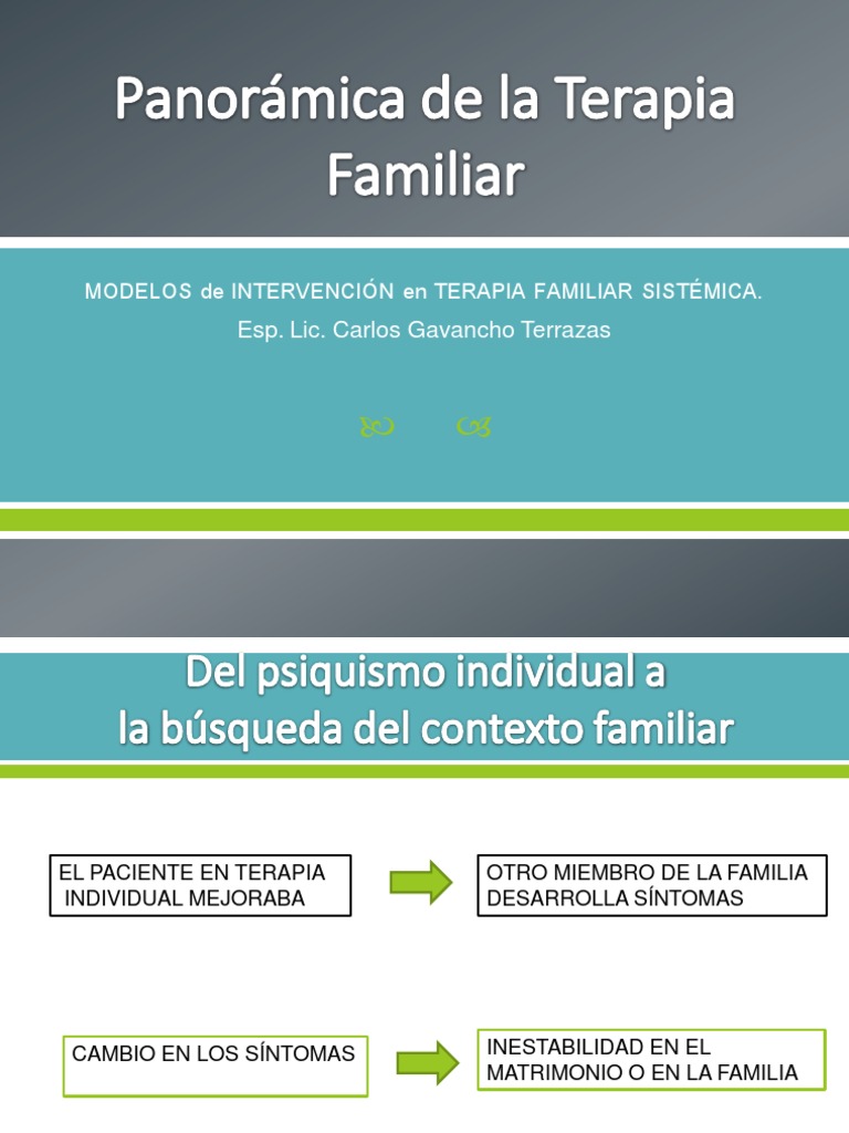 MODELOS DE INTERVENCIÓN EN TERAPIA FAMILIAR_1 Terapia