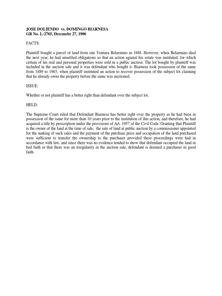 Supreme Court Ruling on Land Ownership Case | PDF
