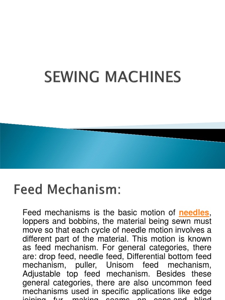 Feed Mechanism Sewing Machine Industries