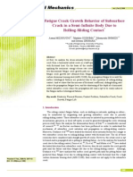 Fatigue Crack Growth Behavior of Subsurface Crack in Rolling Contact