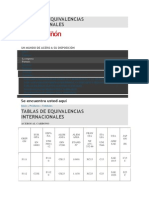 Tablas de Equivalencias Internacionales de Aceros