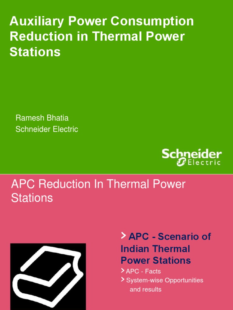 Auxiliary Power Reduction in Thermal Power Plant PDF Power Station