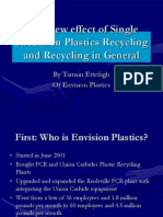 Overview Effect of Single Stream On Plastics Recycling and Recycling in General