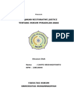 Download MakalahRestoratifJusticeTentangHukumPeradilanAnakbyBlackMemoriesSN188498926 doc pdf