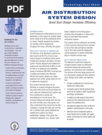 Air Distribution System Design: Good Duct Design Increases Efficiency