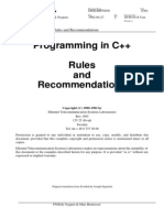 Programming in C++, Rules and Recommendations