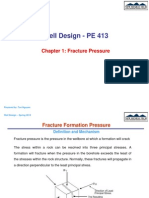 Well Design - PE 413: Chapter 1: Fracture Pressure