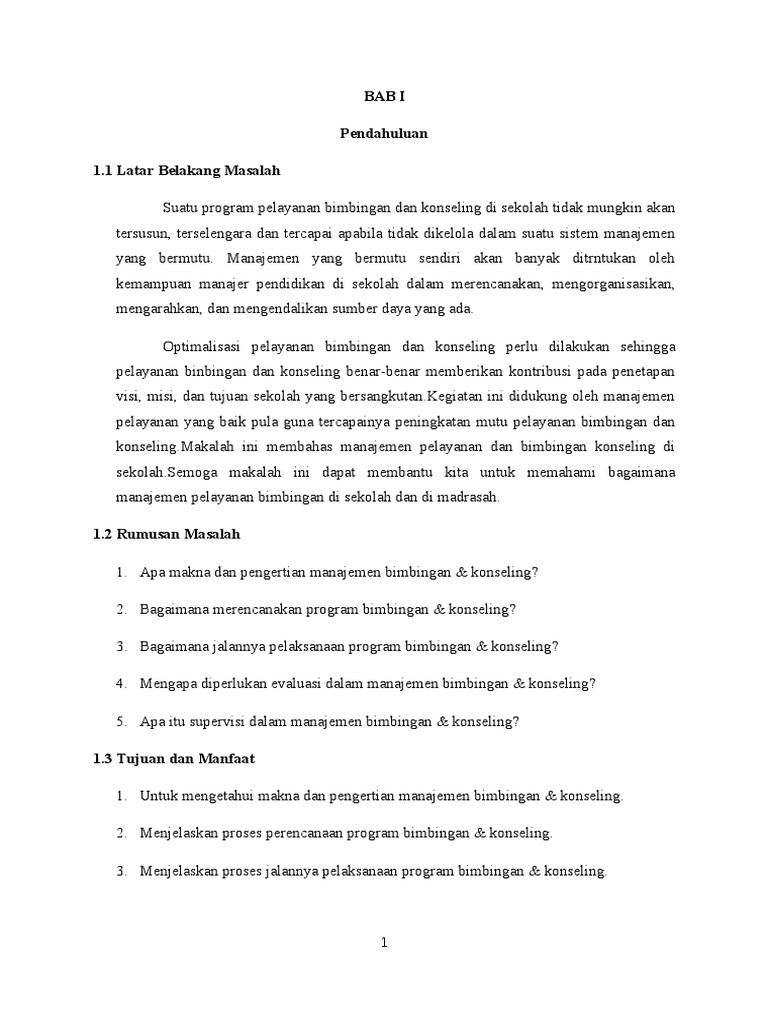 Pengertian Manajemen Bimbingan Dan Konseling