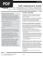 For Residence in New Zealand: Self-Assessment Guide