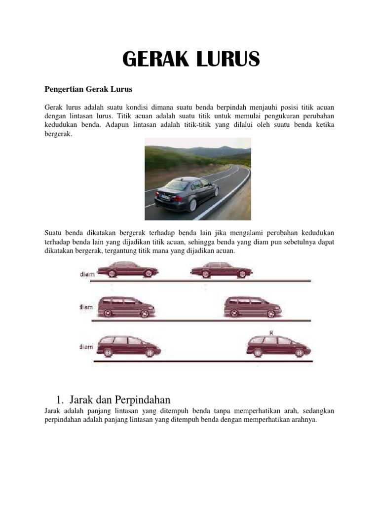 Gerak Lurus