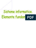 Sisteme Informatice Elemente Fundamentale