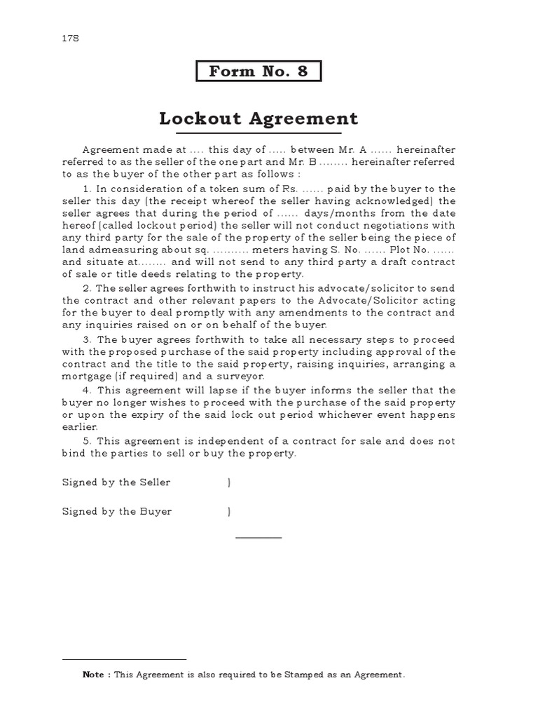 Lockout Agreement Template | PDF | Finance & Money Management