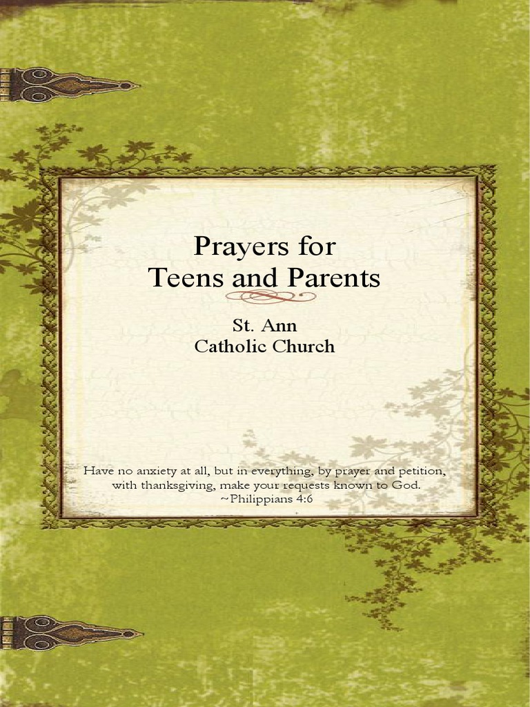 Teen and Parent Prayer Booklet PDF Prayer Mass (Liturgy)