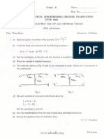 Third Semester B.Tech. (Engineering) Degree Examinatio: (A) F Ndthel Place Transform of T E Functi N