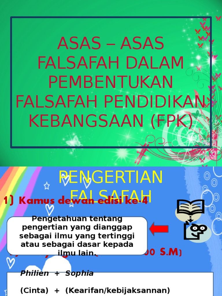 Asas - Asas Falsafah Dalam Pembentukan Falsafah Pendidikan  PDF