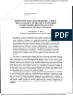 Thought Self-Leadership: A Self-Regulatory Approach Towards Overcoming Resistance To Organization...