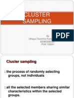 CLUSTER SAMPLING-UTHAYA2013
