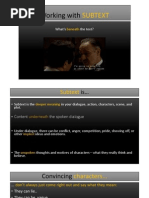 Notes on creating SUBTEXT in dialogue