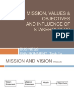 BE 2+Mission Values Objectives,+Stakeholder+Mapping,+Objectives+of+Stakeholders