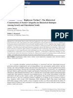 "Victims" Versus "Righteous Victims": The Rhetorical Construction of Social Categories in Historical Dialogue Among Israeli and Palestinian Youth