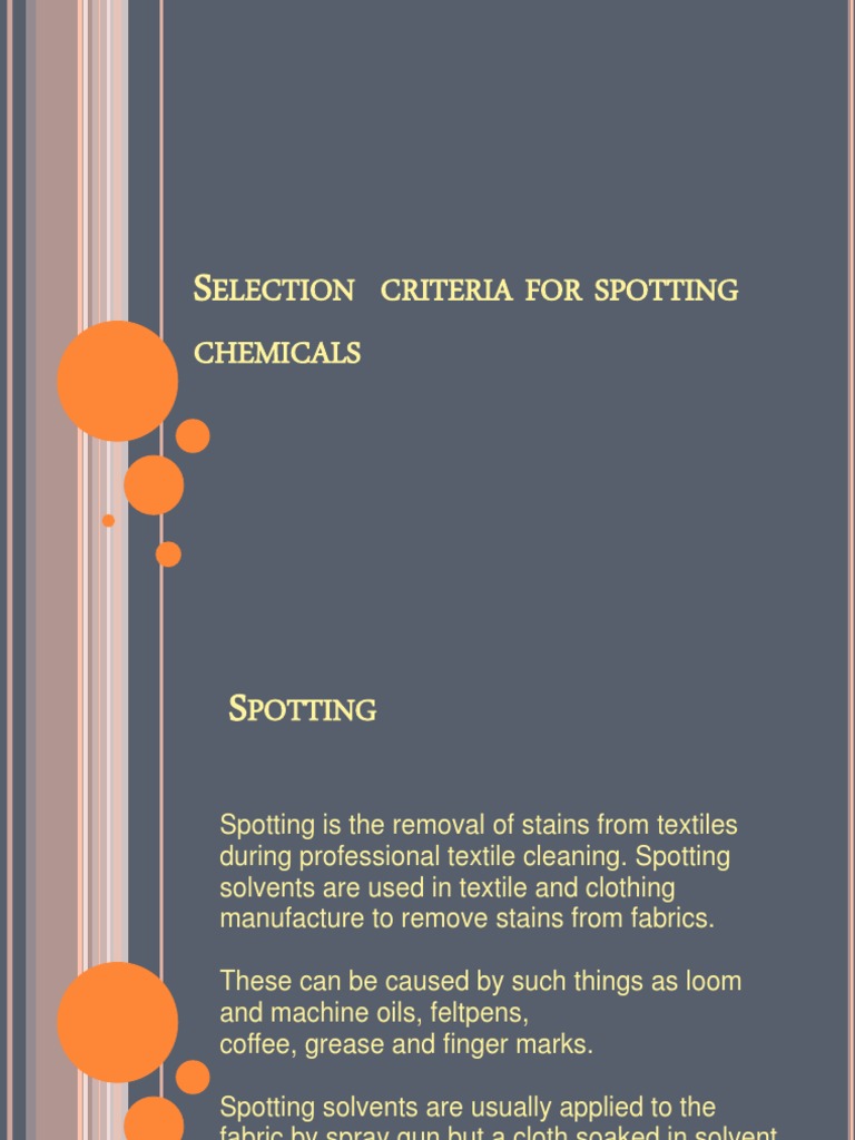 Spotting PDF Volatile Organic Compound Bleach