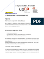 Curso África III edición. Textos 1ª sesión. Claves Culturales