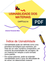 Cap.9 - Usinabilidade Dos Materiais