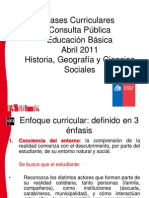 Bases Curriculares, consulta pública 2011
