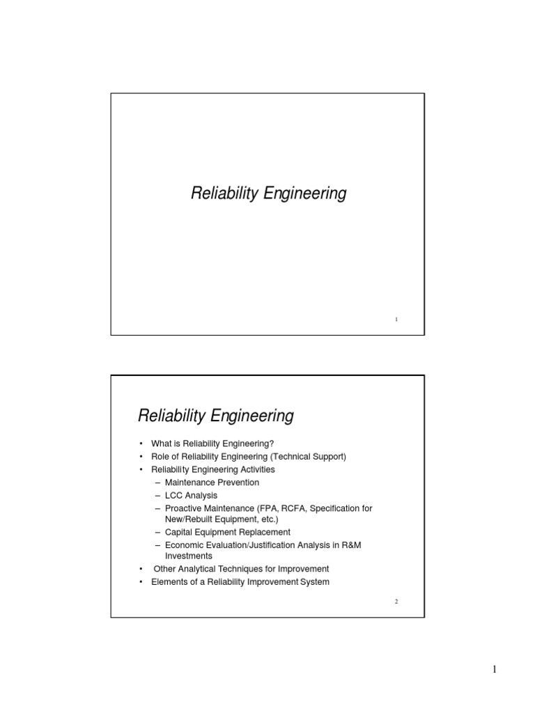 Reliability | PDF