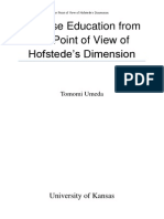 Chinese Education From The Point of View of Hofstede