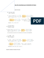 Resolver Sistemas de Ecuaciones Por El Metodo de Gauss